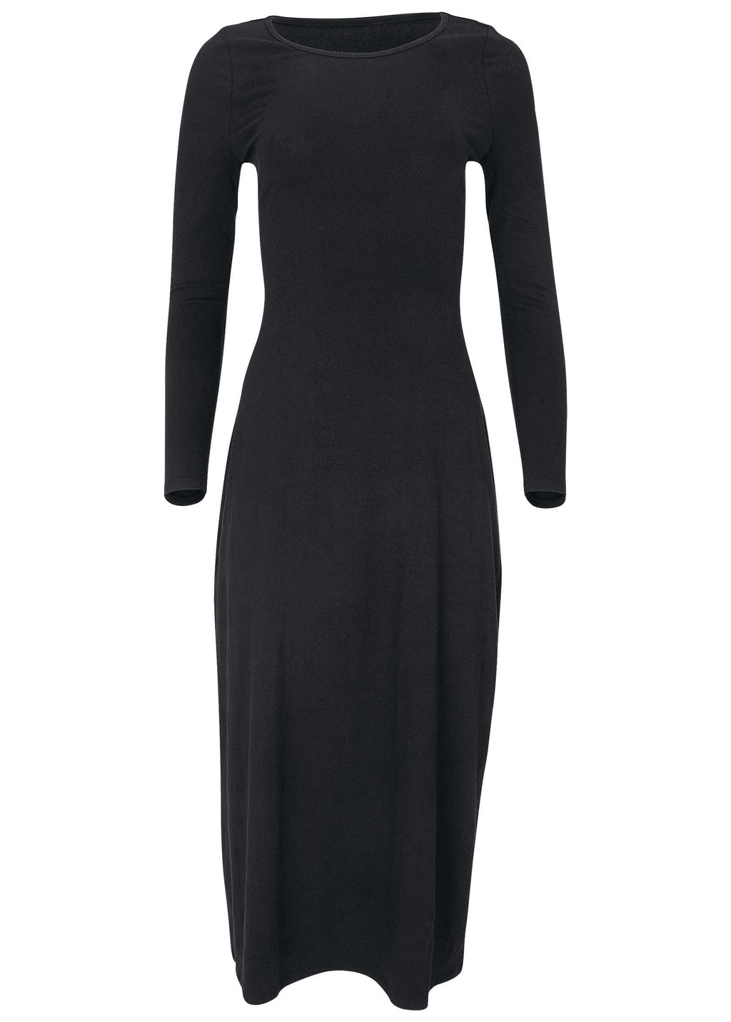 Open Back Maxi Dress - Jet Black