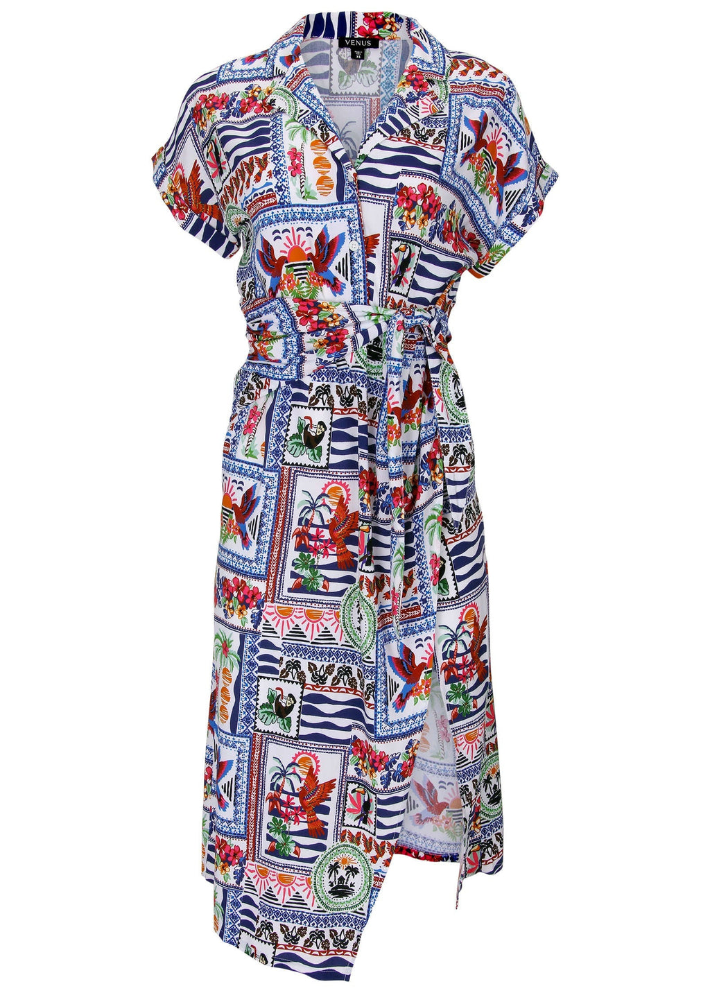 Side Tie Midi Dress - Postcard Vacay
