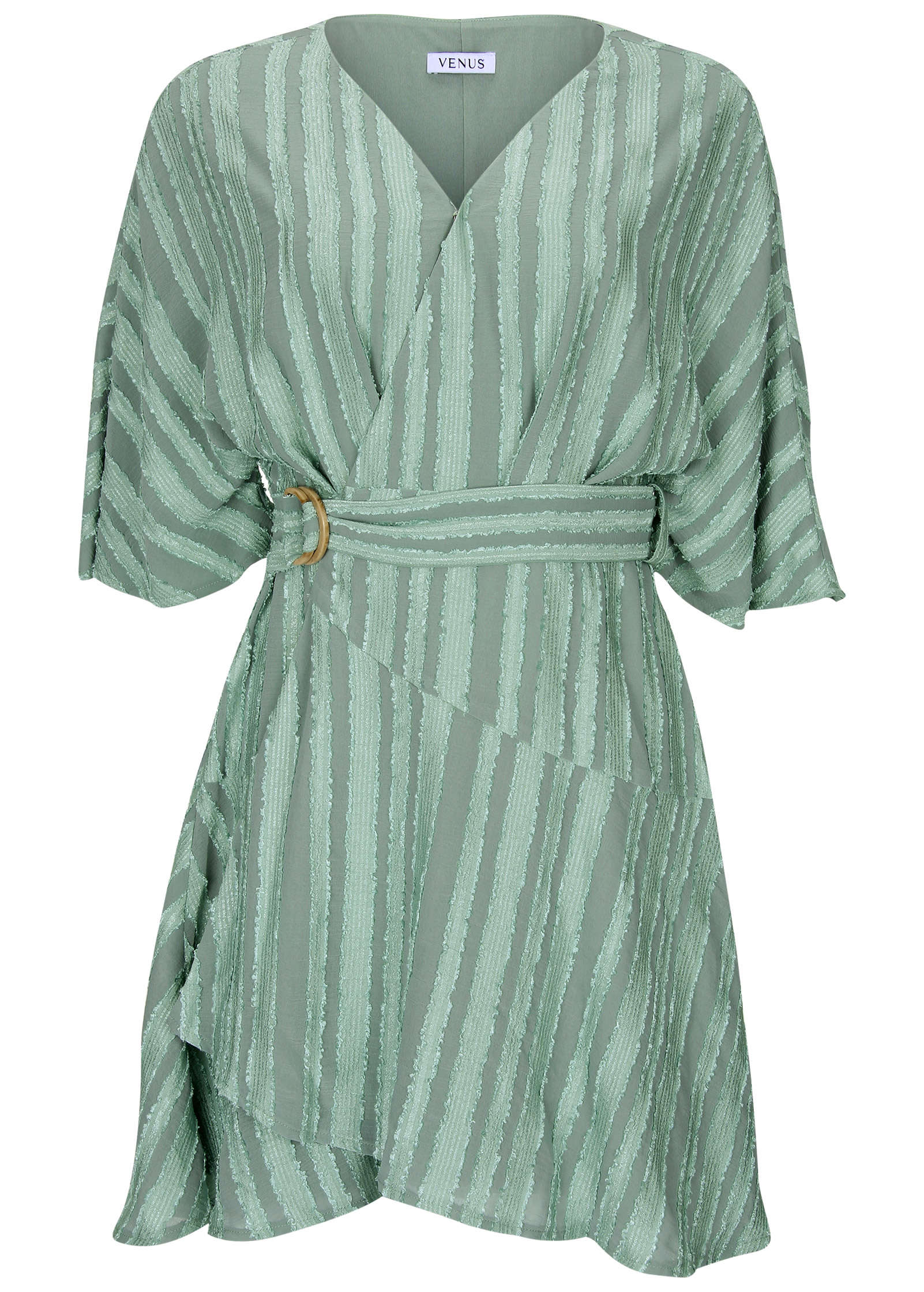 Dolman Sleeve Mini Dress - Iceberg Green