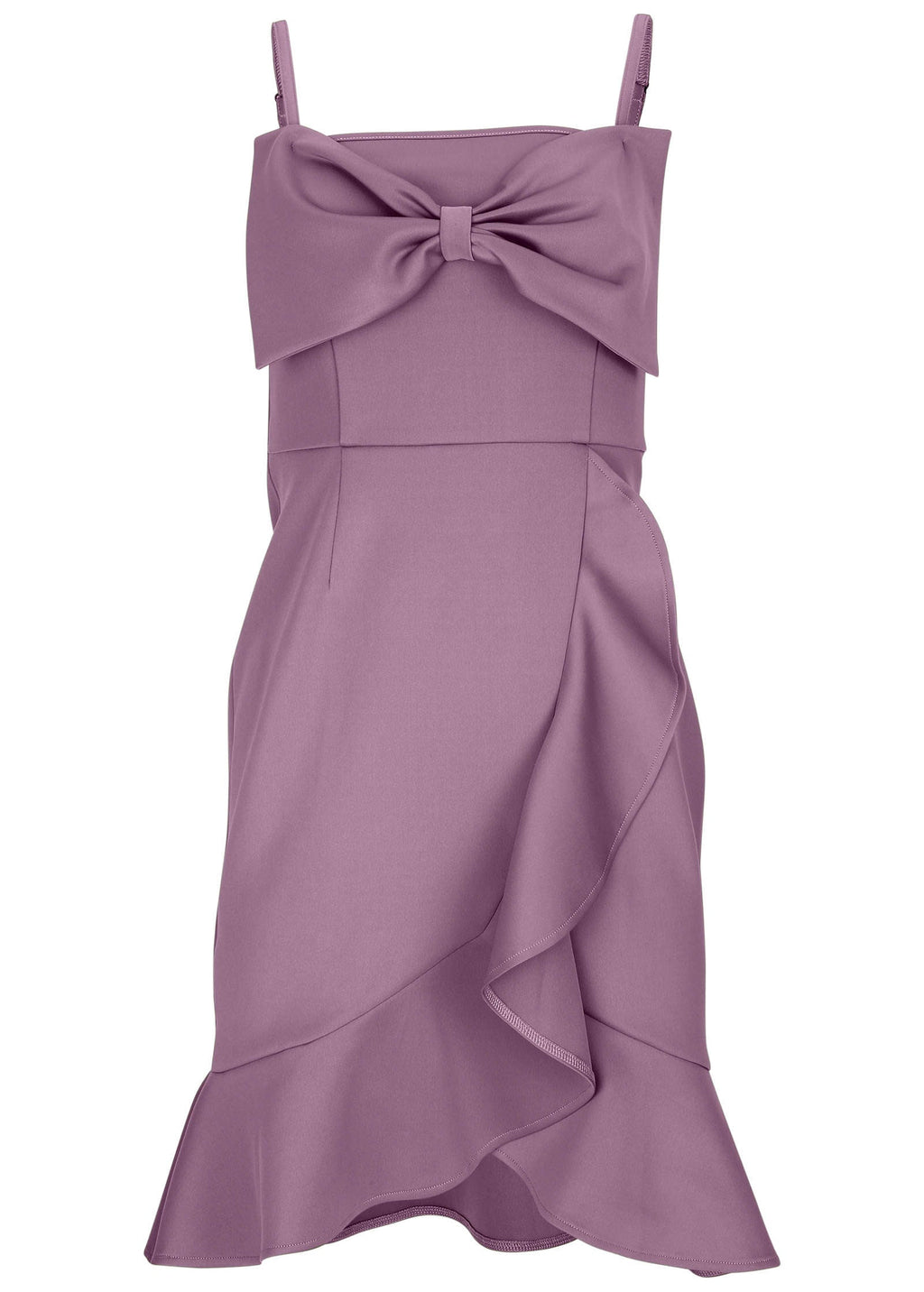 Bow And Ruffle Detail Dress - Valerian
