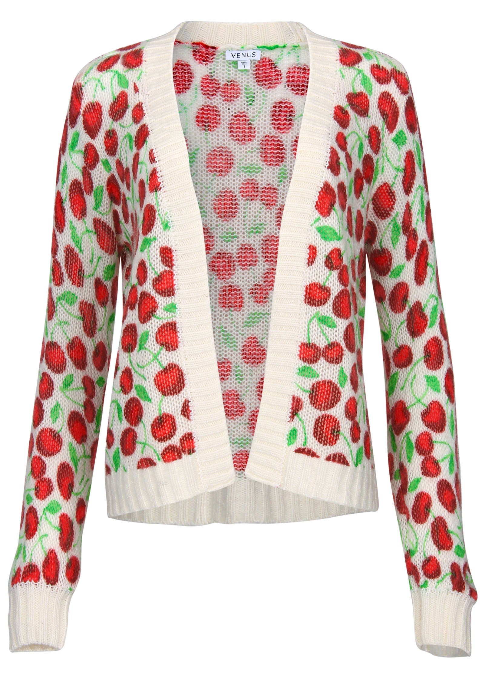 Cherry Print Cardigan - Wild Cherries All Over