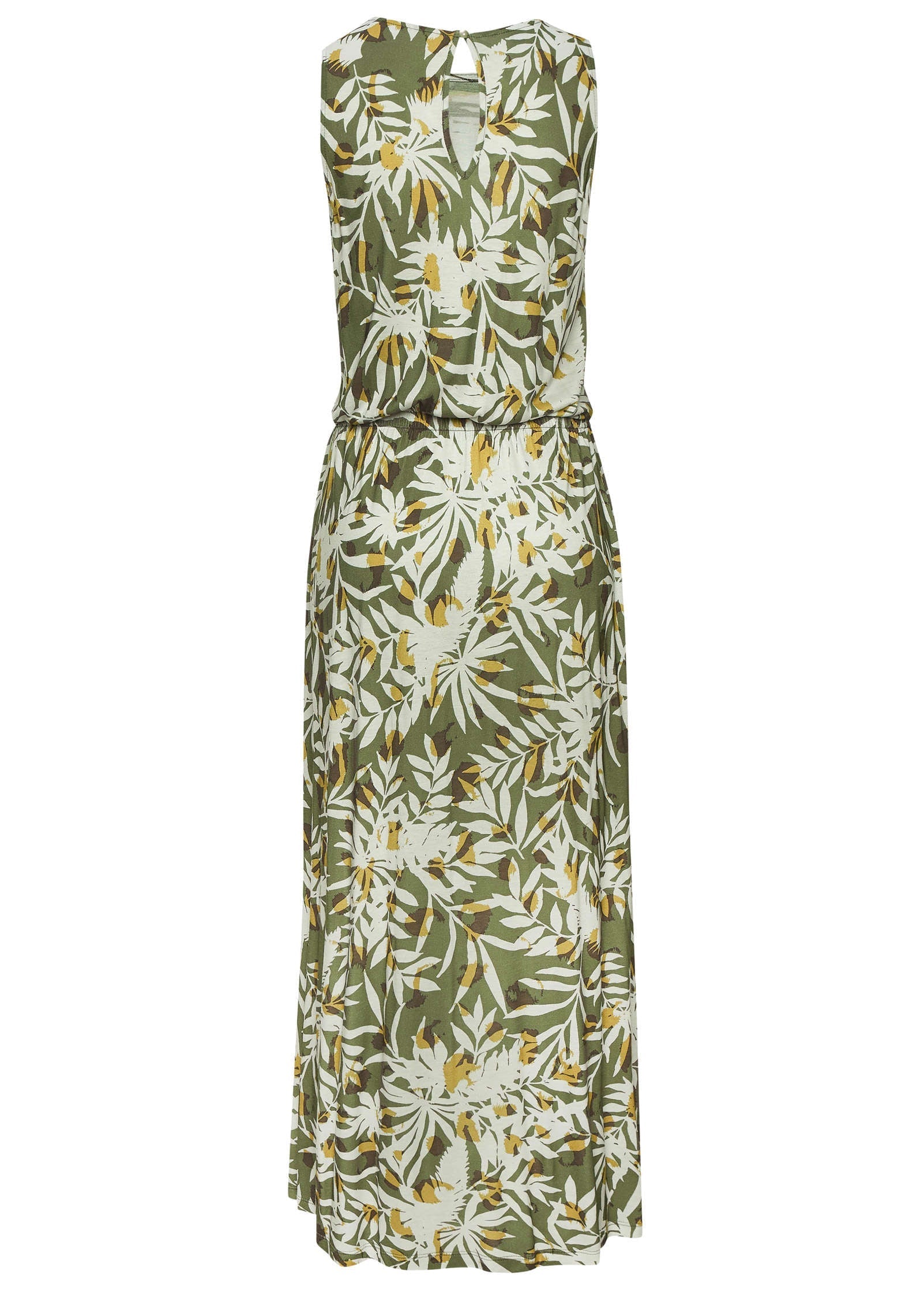 Sleeveless Floral Maxi Dres - Green Multi