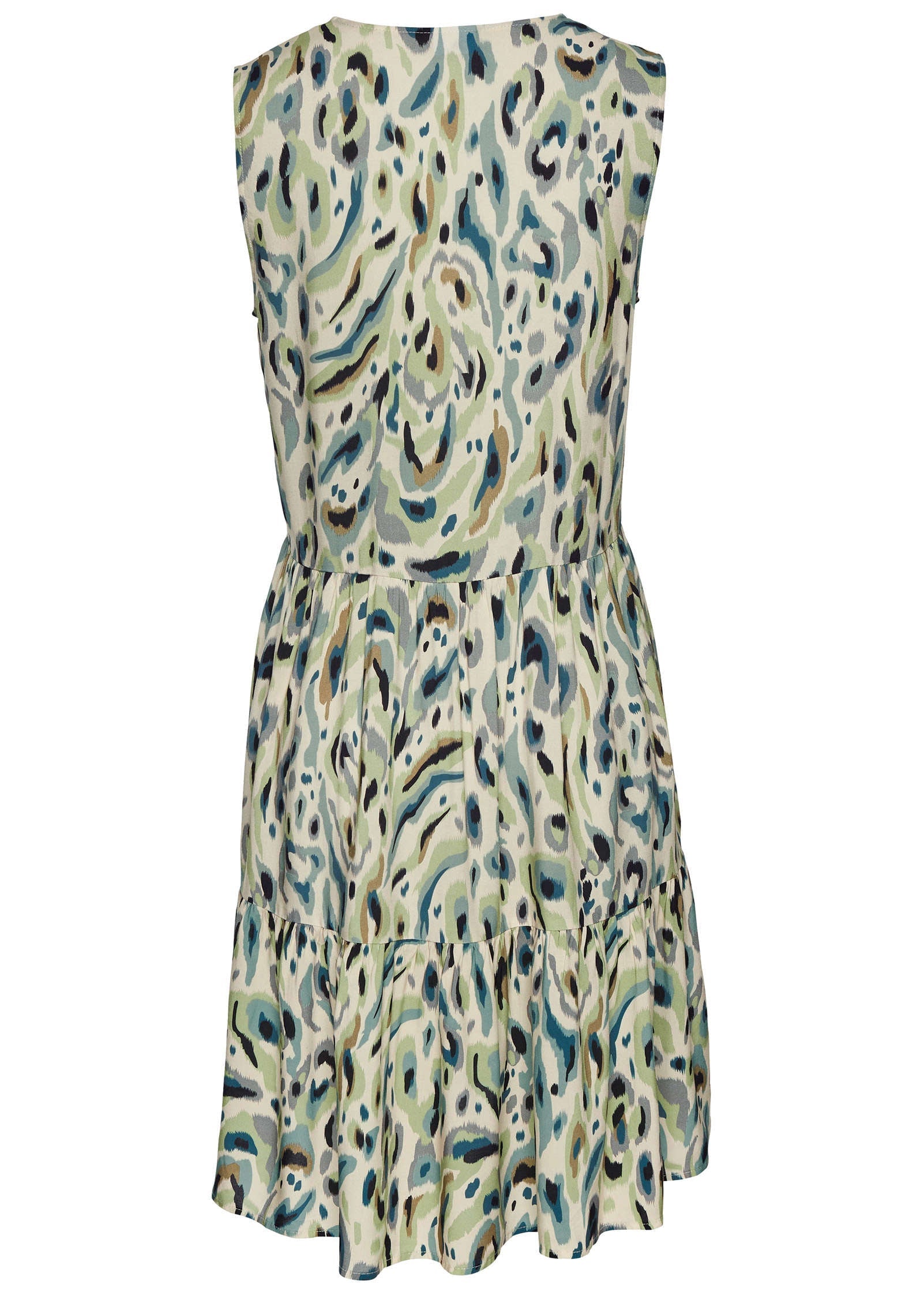 Sleeveless Printed Mini - Sand Multi