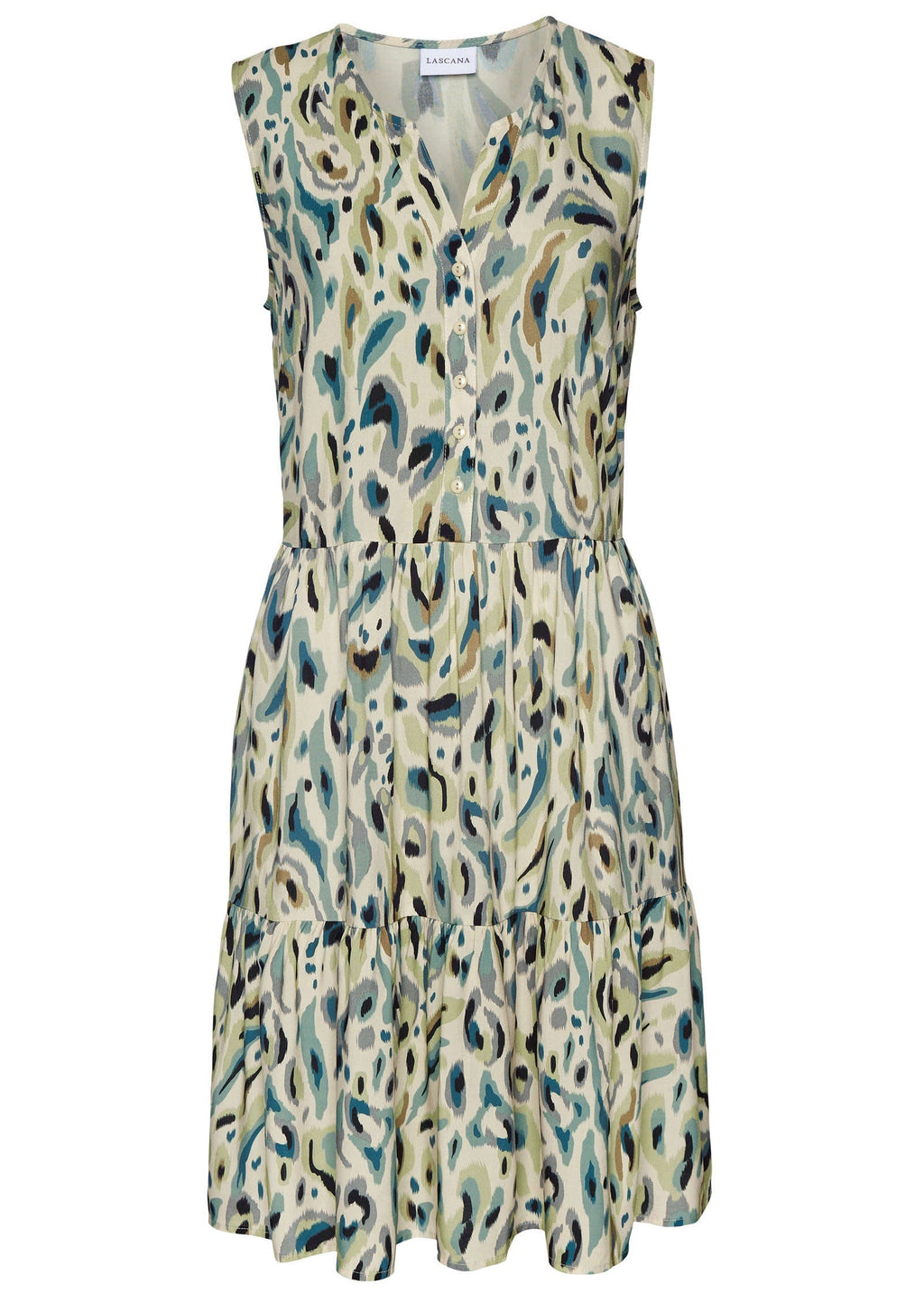 Sleeveless Printed Mini - Sand Multi