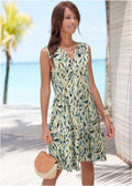 Sleeveless Printed Mini - Sand Multi