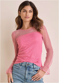 Dot Mesh Top - Polignac