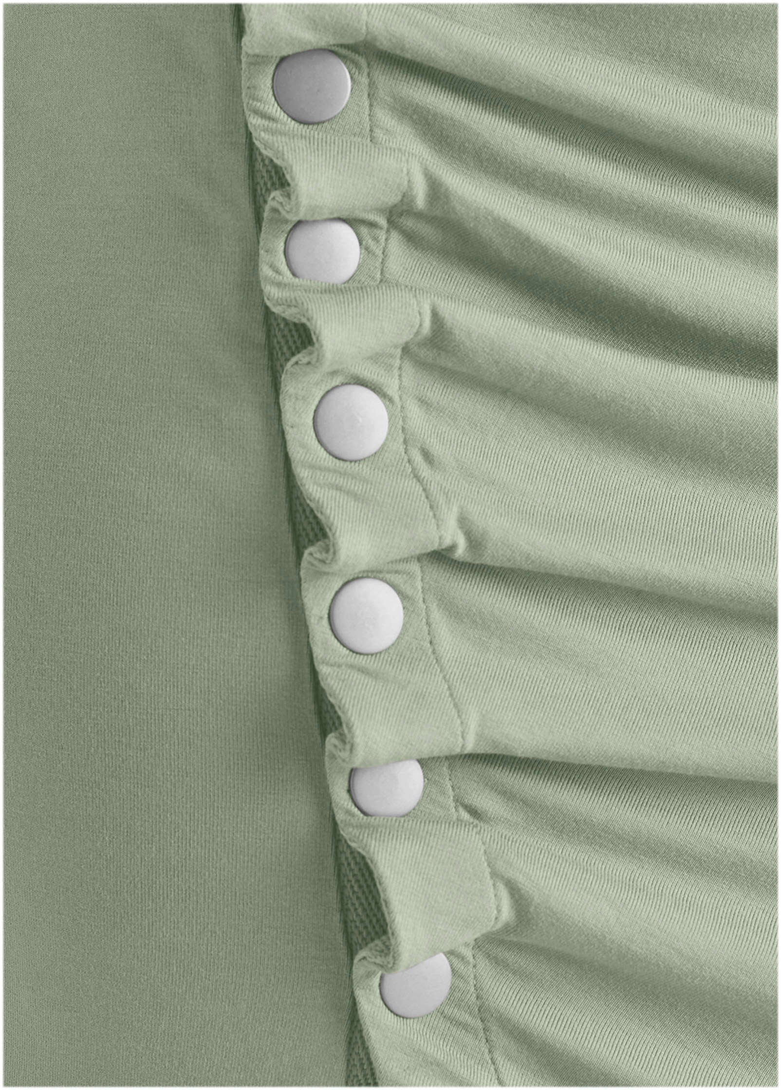 Button Detail Dress  - Iceberg Green