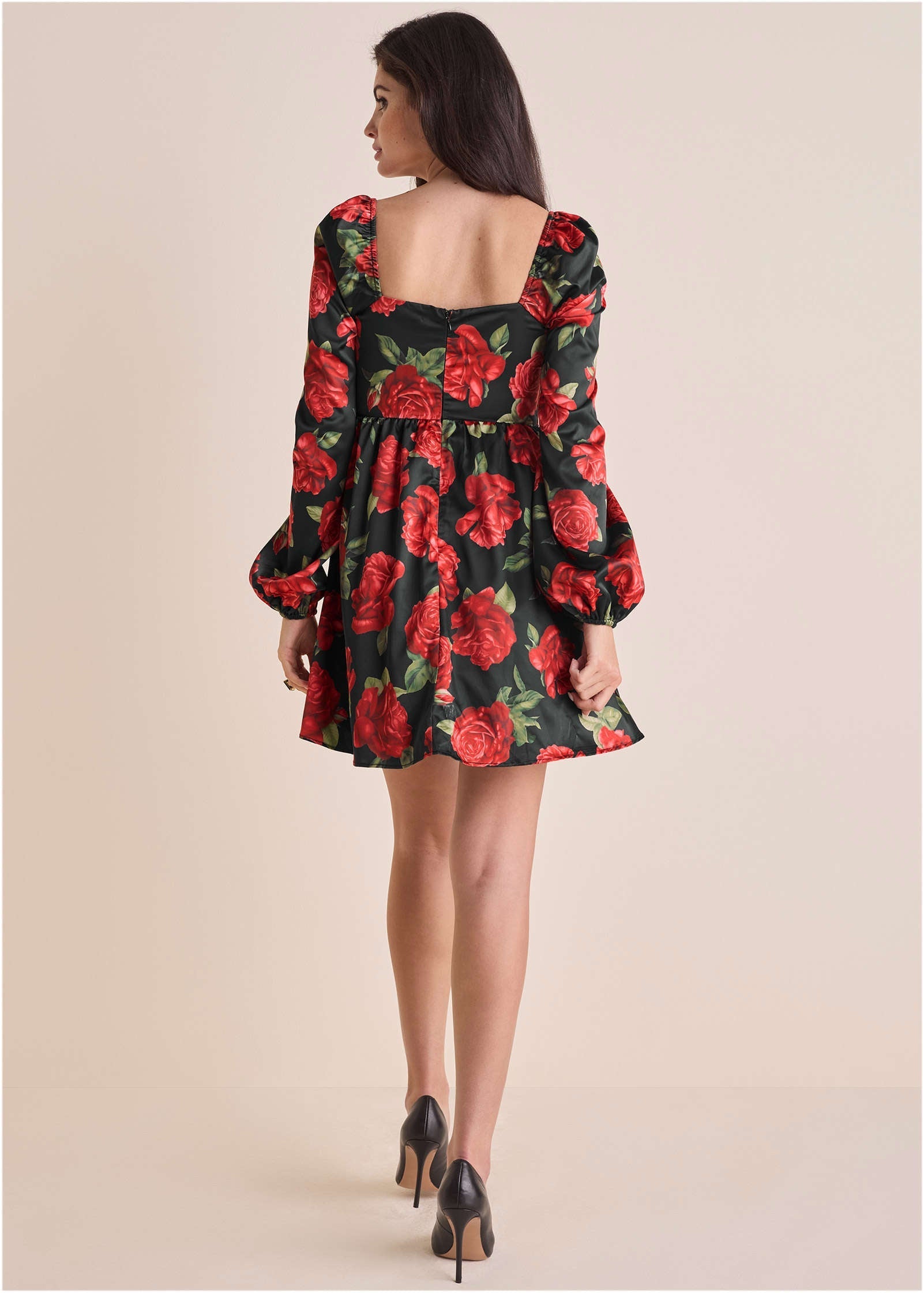 Corset Mini Dress - Antique Roses