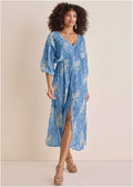 Button Down Maxi Dress - Blue