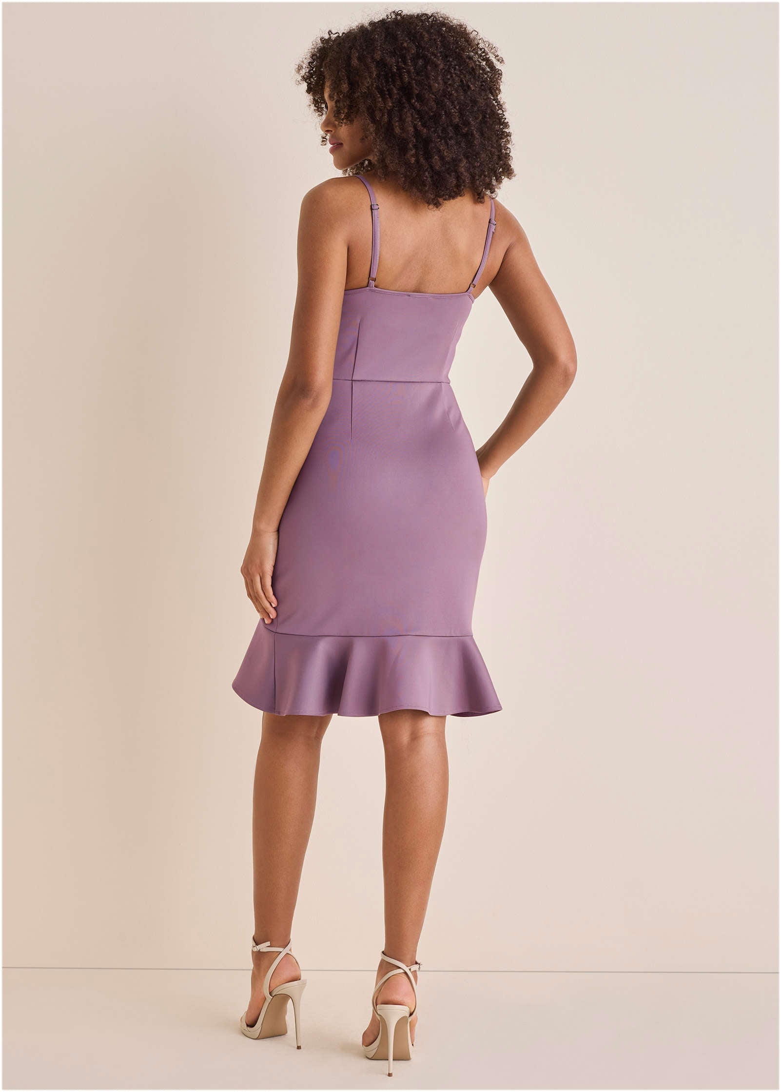 Bow And Ruffle Detail Dress - Valerian