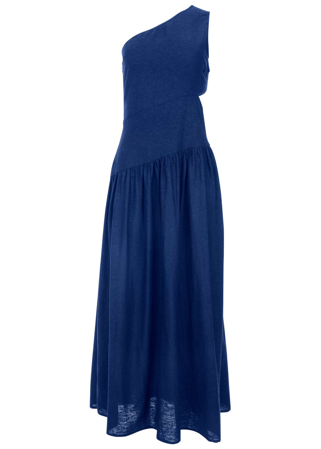 Linen Cutout Maxi Dress - Sodalite Blue