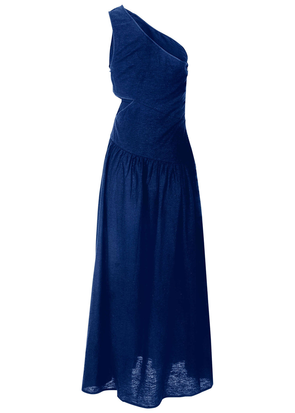 Linen Cutout Maxi Dress - Sodalite Blue