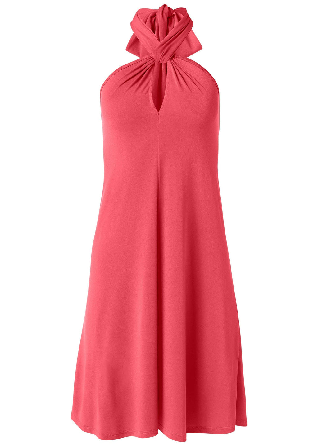 Halter Tie Dress - Coral