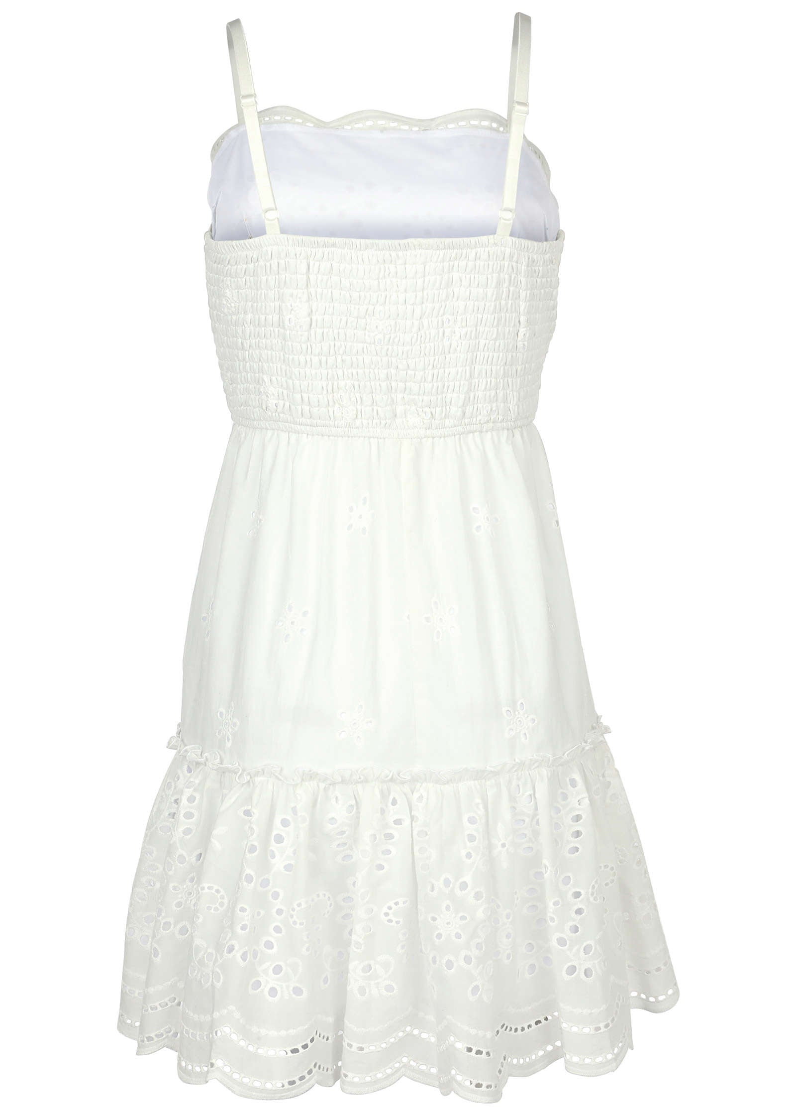 Spaghetti Strap Eyelet Mini - White