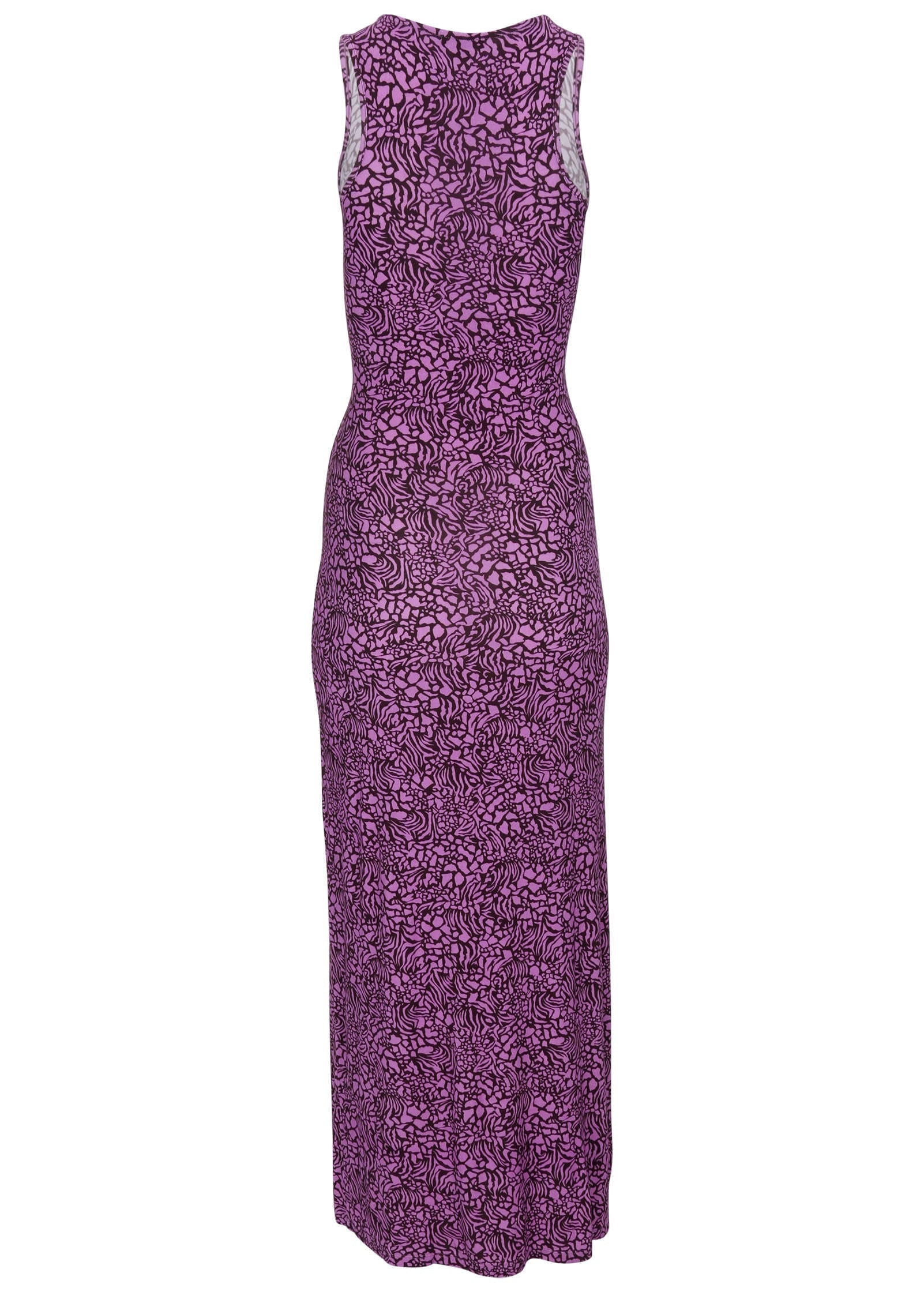 Tank Maxi Dress - Purple Abstract Animal