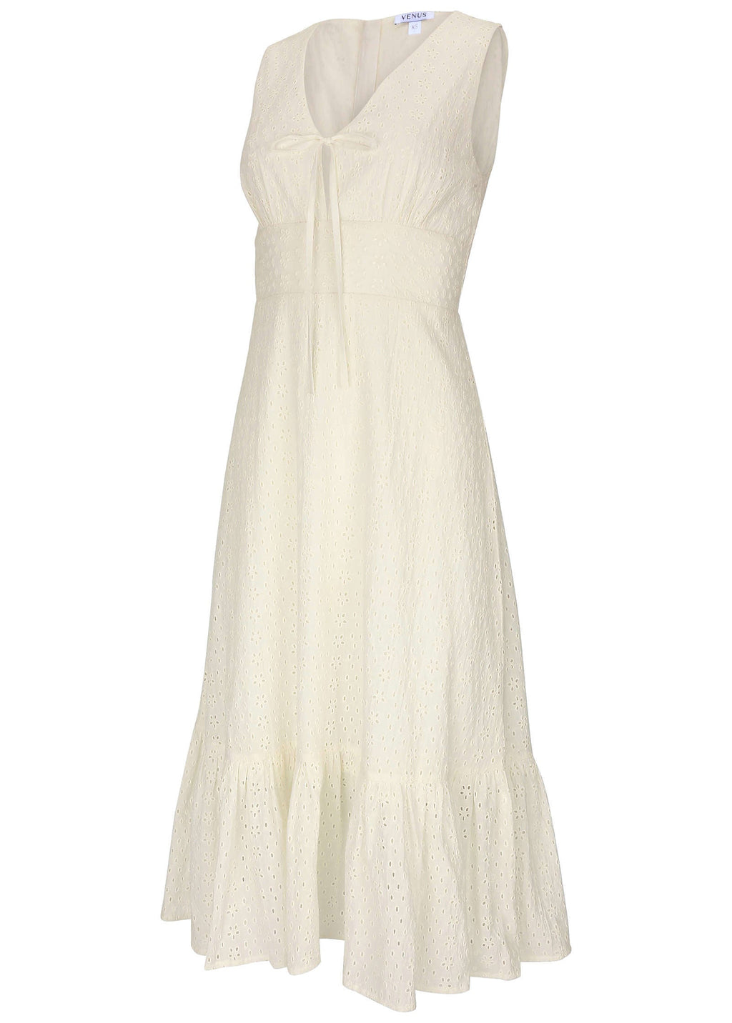 Sleeveless Eyelet Midi - Off White