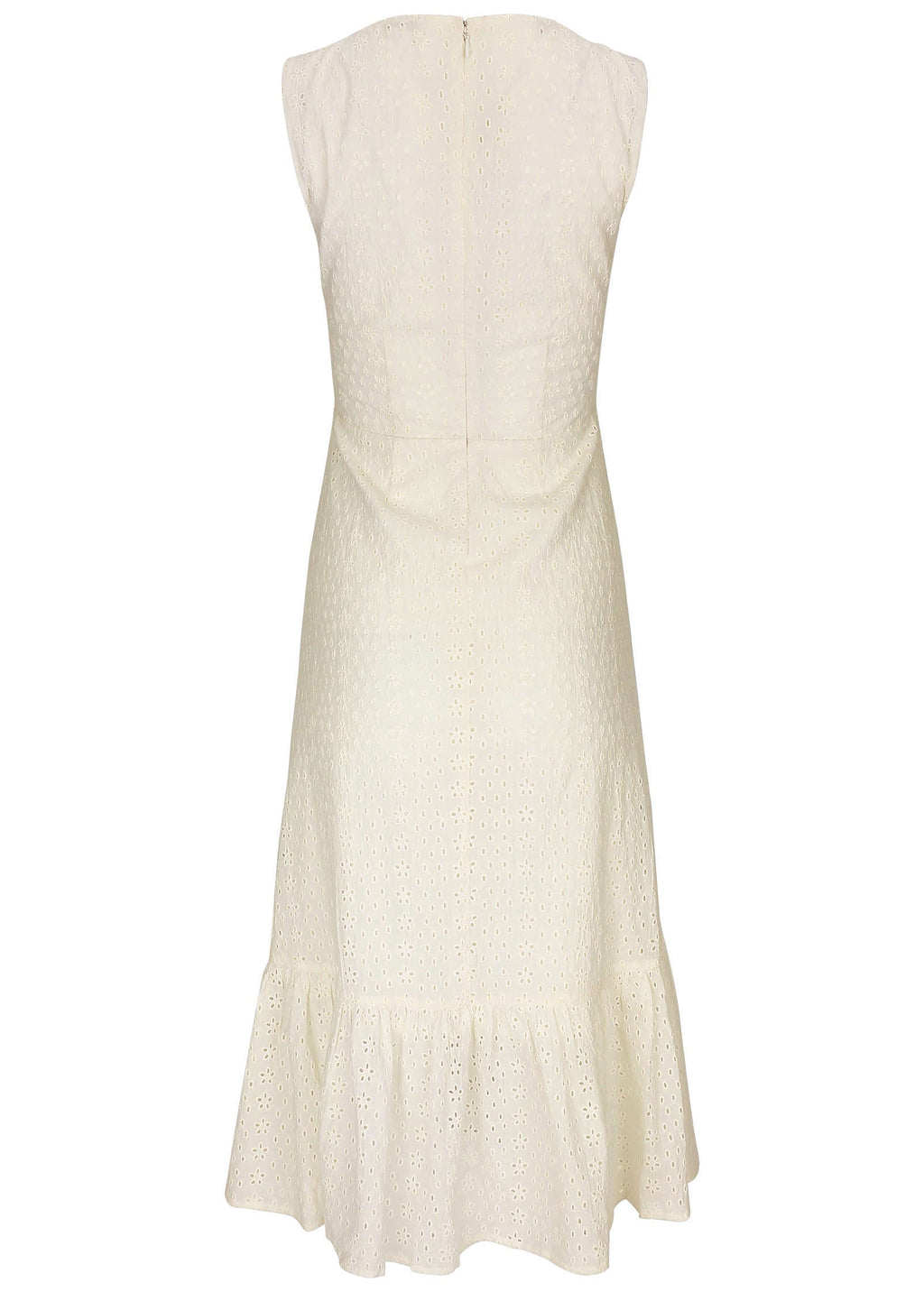 Sleeveless Eyelet Midi - Off White
