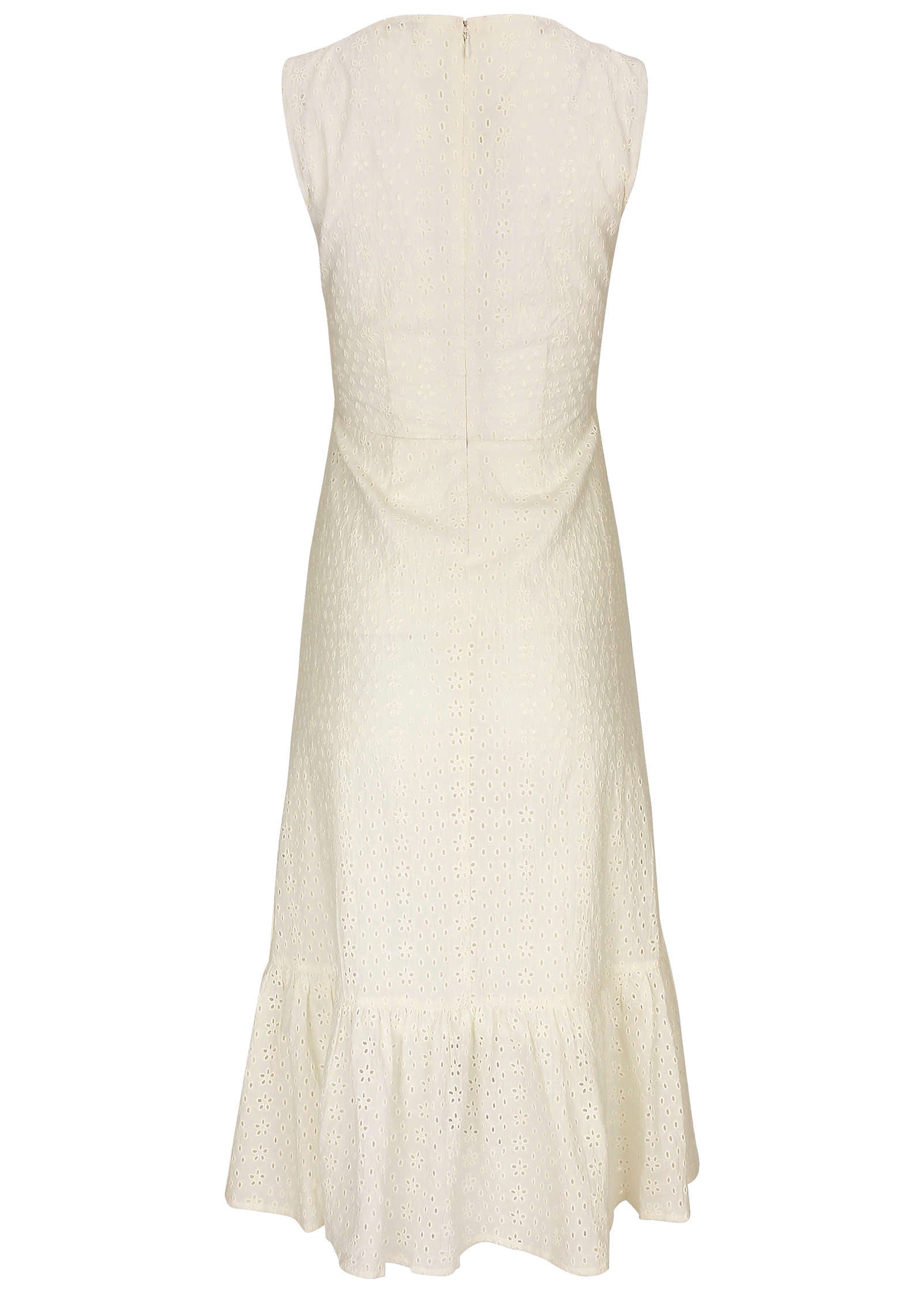 Sleeveless Eyelet Midi - Off White