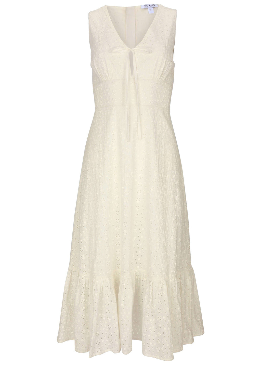 Sleeveless Eyelet Midi - Off White