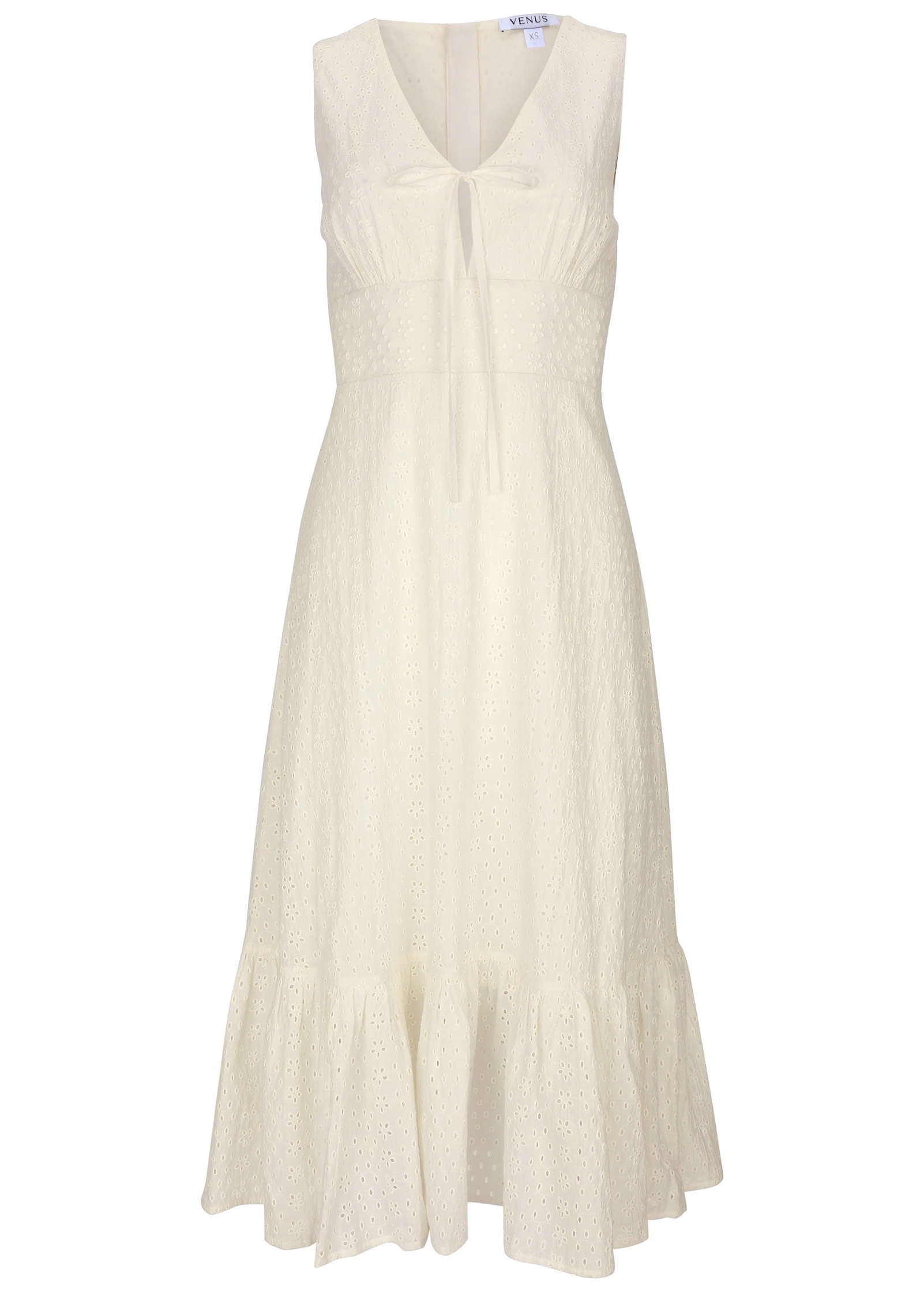 Sleeveless Eyelet Midi - Off White