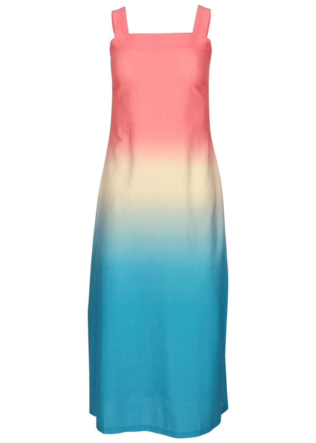 Linen Grommet Detail Midi - Pink & Blue Dip Dye