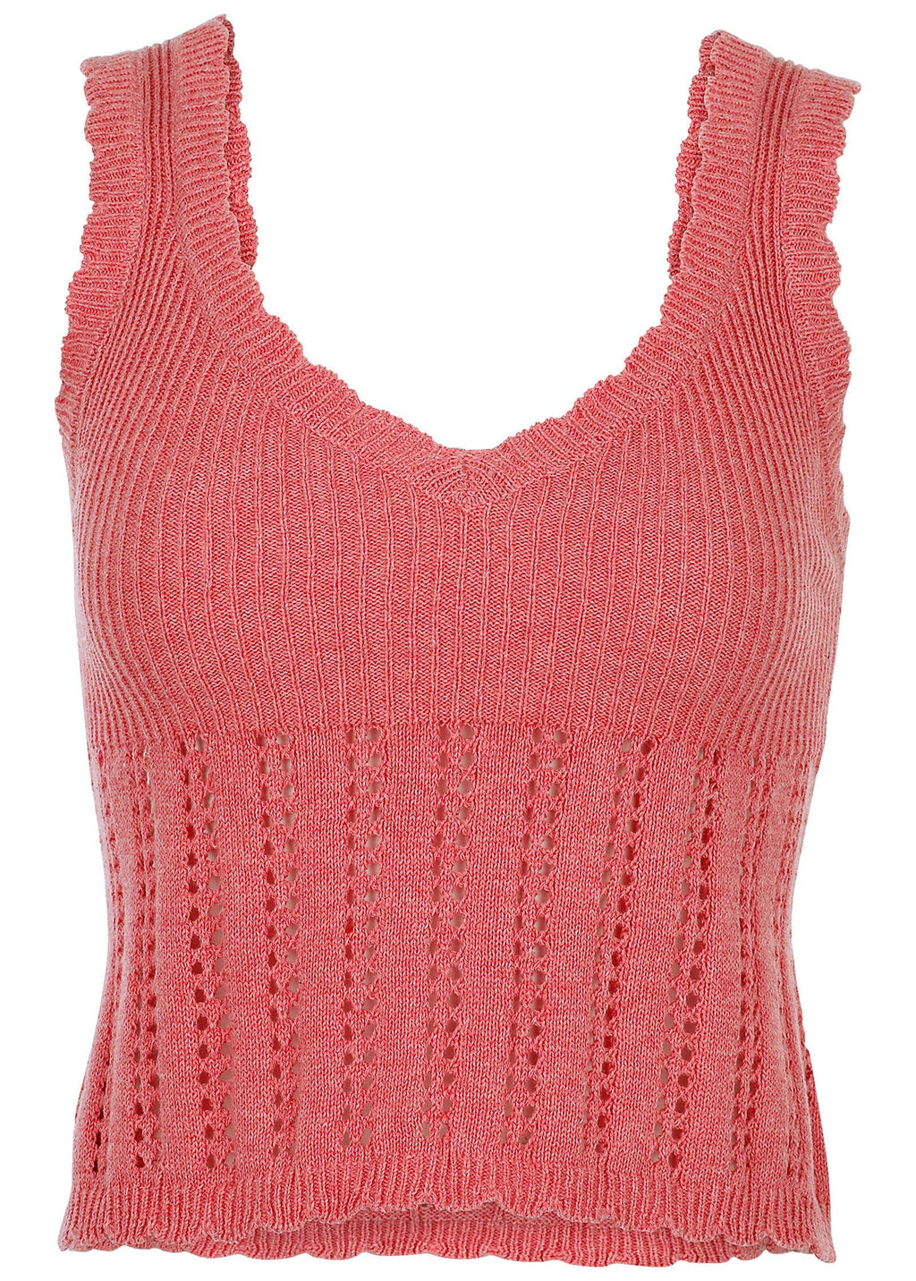 Pointelle Tank - Paradise Pink