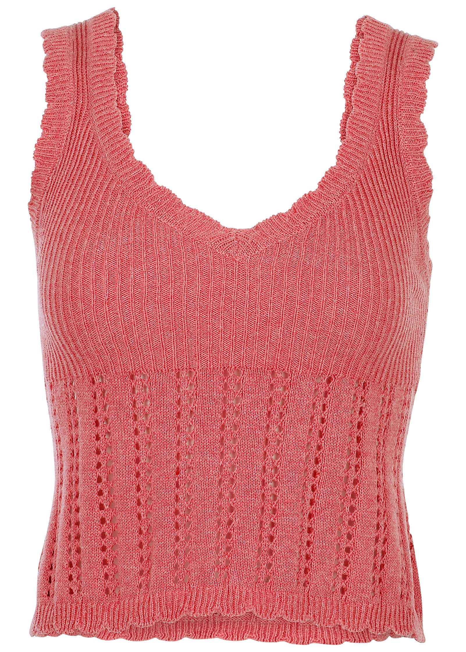 Pointelle Tank - Paradise Pink