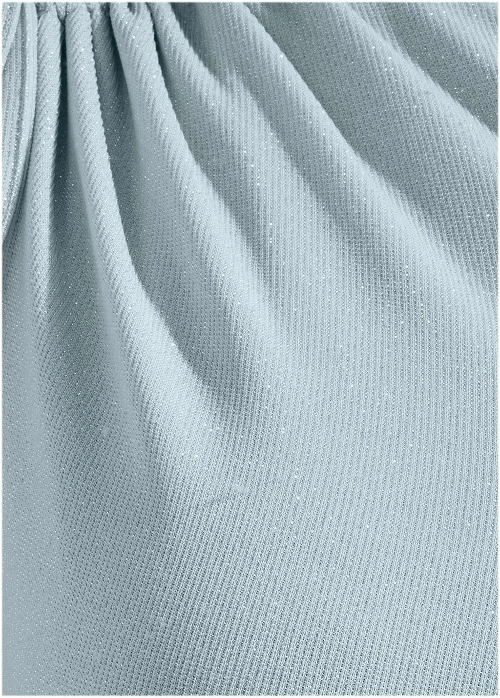Glitter Knit Midi Dress - Blue Metallic