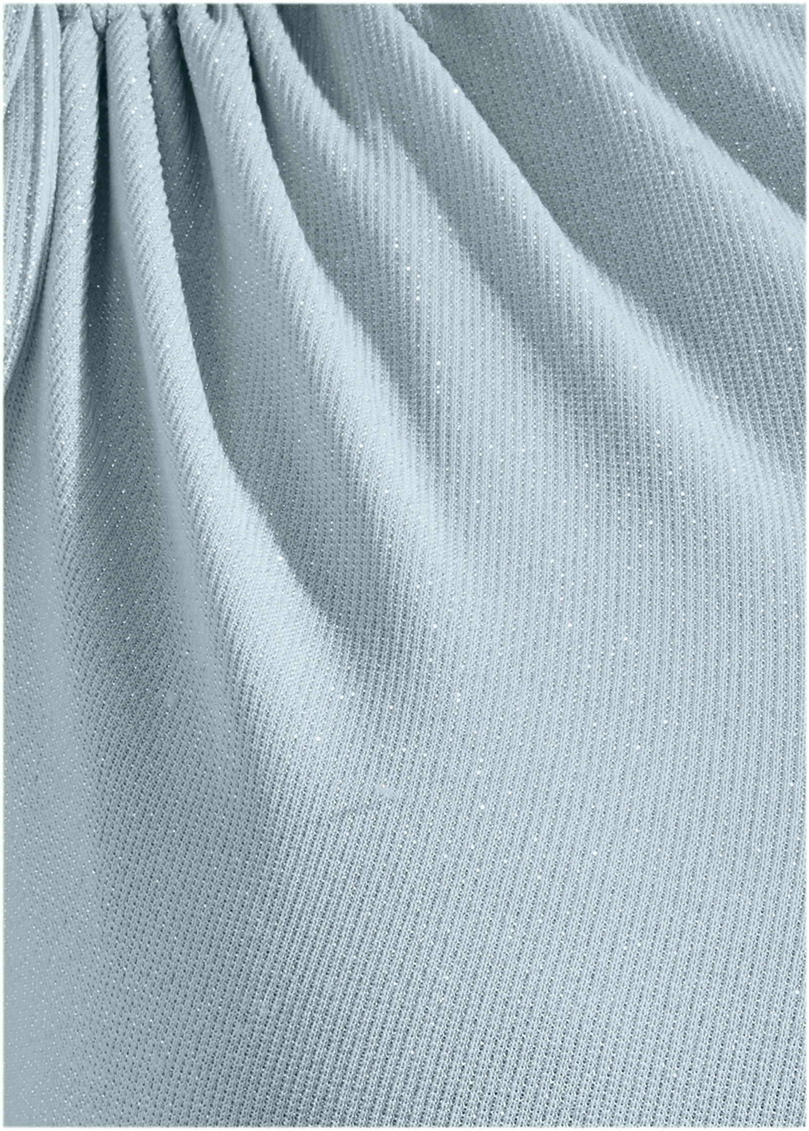 Glitter Knit Midi Dress - Blue Metallic