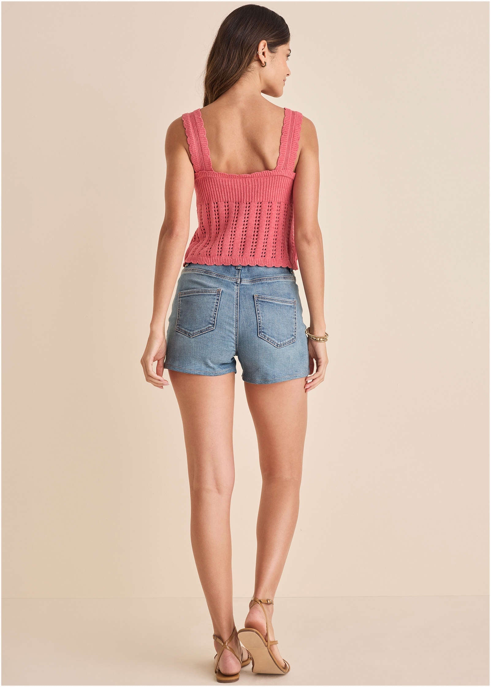 Pointelle Tank - Paradise Pink