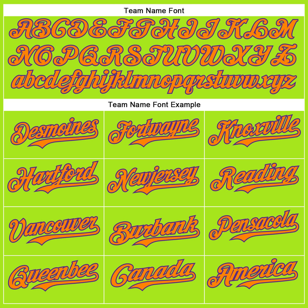 Custom Neon Green Bay Orange-Purple 3D Halloween Spider Net Party Costume Ideas Authentic Baseball Jersey
