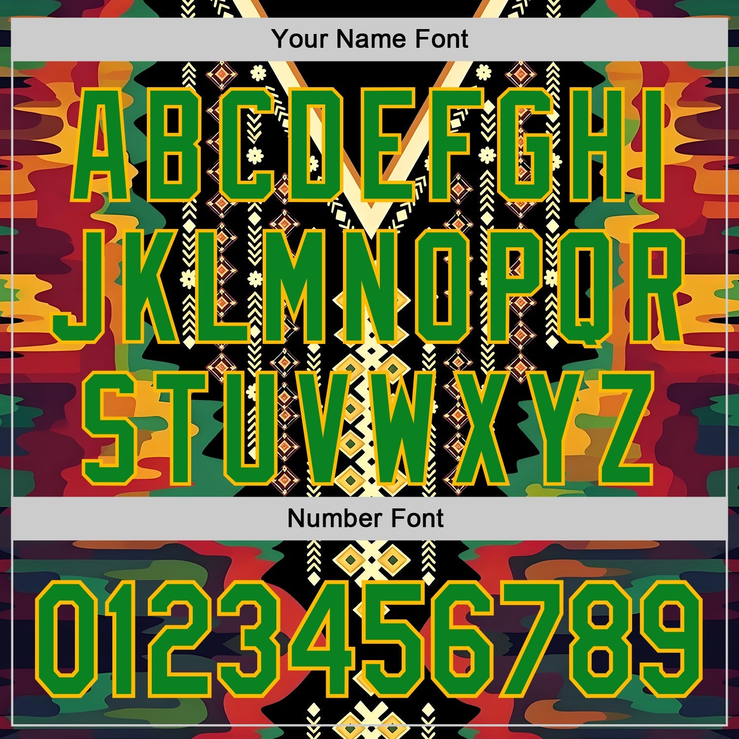 Custom Black Grass Green Red-Gold Black History Month Africa Tribal Authentic Baseball Jersey