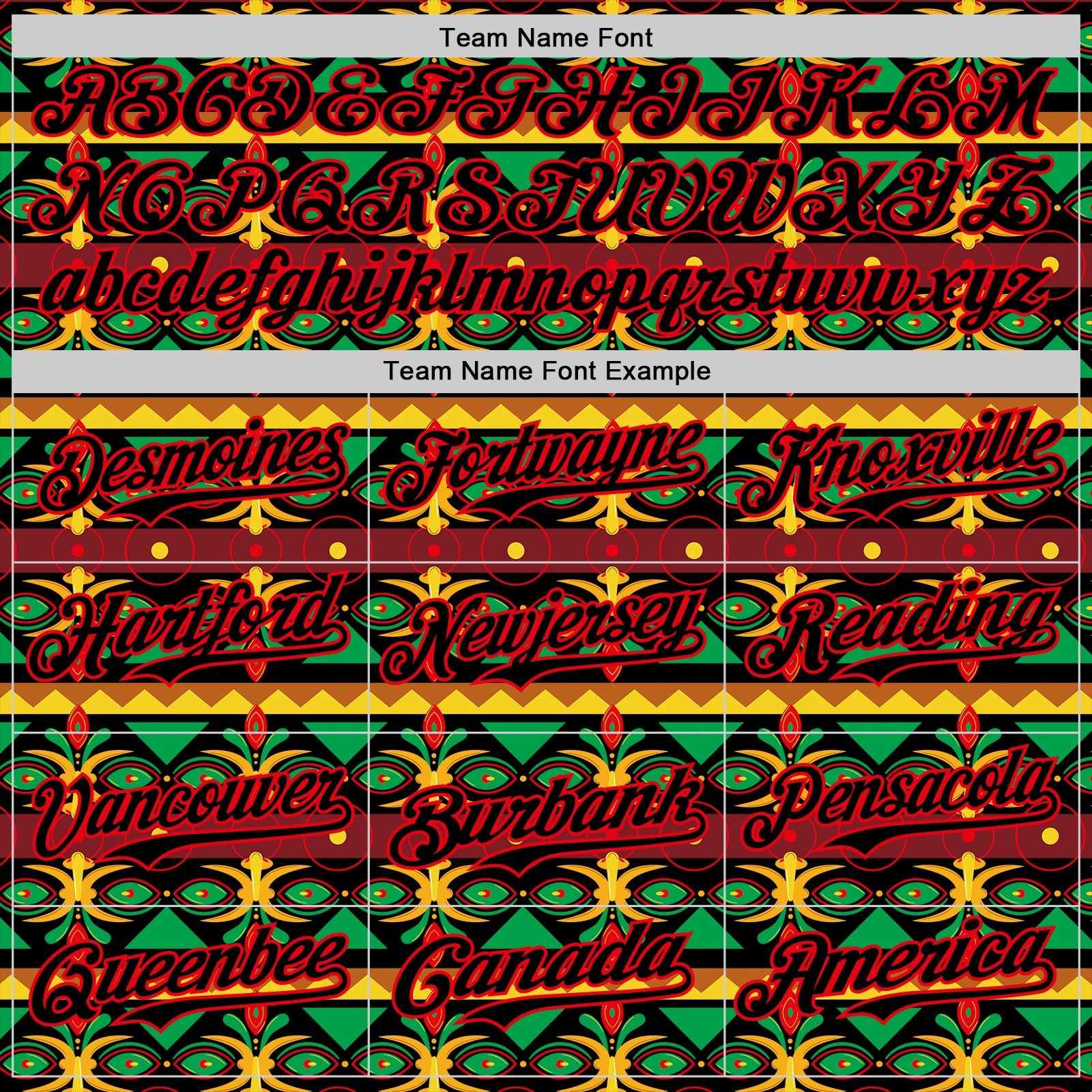 Custom Black Green Yellow Green-Fire Red 3D Pattern Design Black History Month African Ethnicity Style Authentic Baseball Jersey
