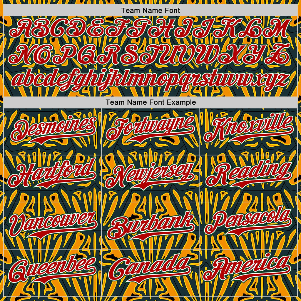 Custom Black Red Yellow Green-White 3D Pattern Design Black History Month African Ethnicity Style Authentic Baseball Jersey