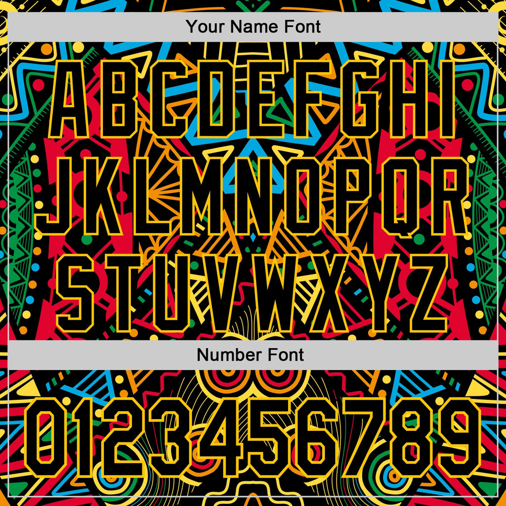 Custom Black Green Yellow Red-Blue 3D Pattern Design Black History Month African Ethnicity Style Abstract Geometric Authentic Baseball Jersey