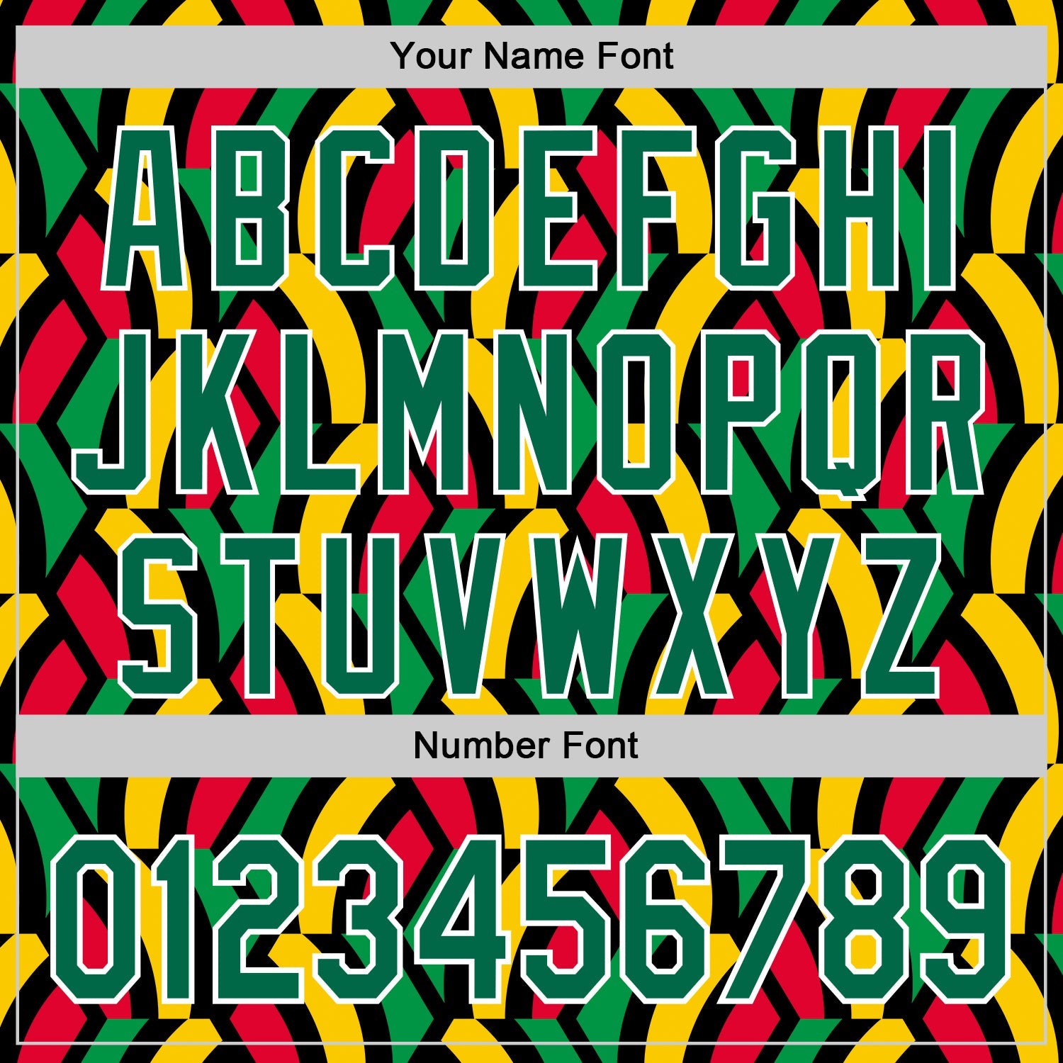 Custom Black Kelly Green Red Yellow-White 3D Pattern Design Black History Month African Ethnicity Style Abstract Geometric Authentic Baseball Jersey