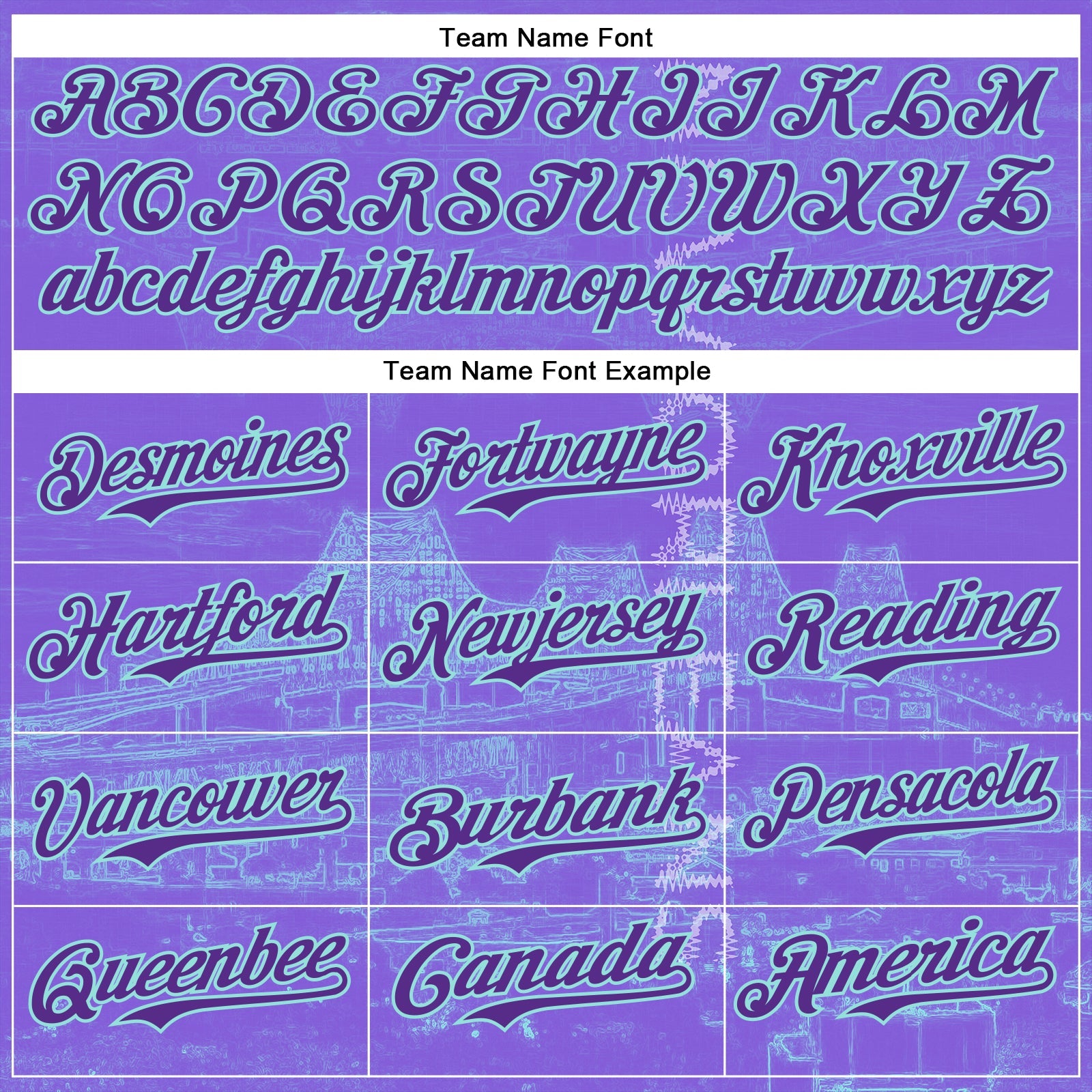 Custom Purple Ice Blue New Orleans Louisiana Mississippi River Bridge Cityscape City Symbol Authentic Baseball Jersey