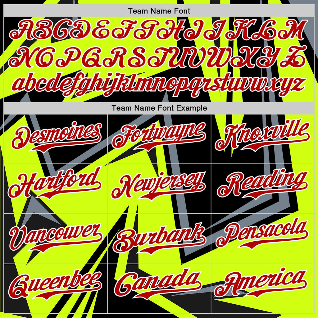 Custom Black Red White-Green Car Racing Formula Auto Motorsport Authentic Baseball Jersey