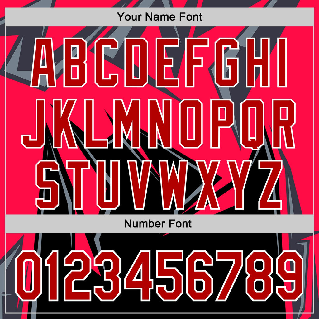 Custom Black Red White-Gray Car Racing Formula Auto Motorsport Authentic Baseball Jersey
