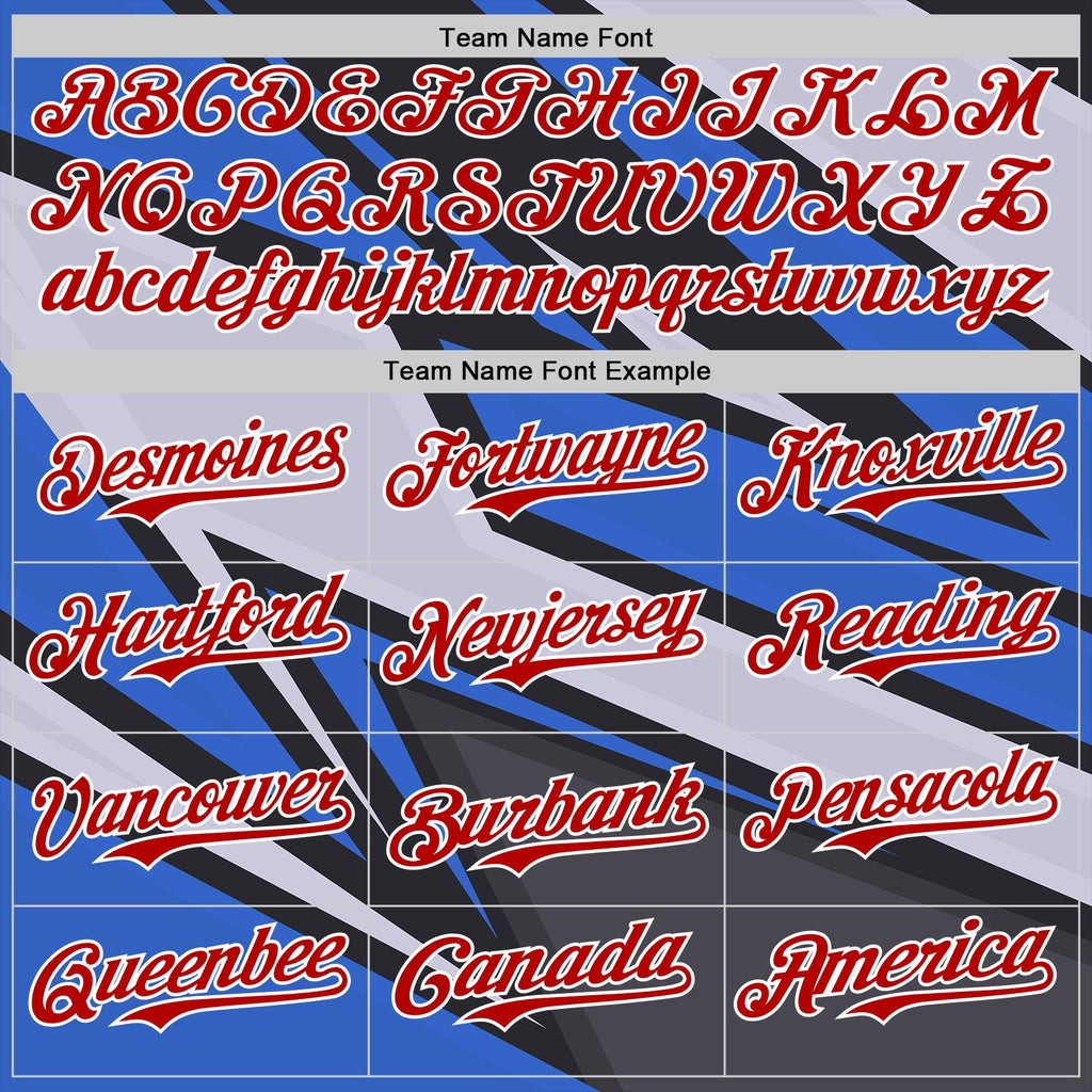 Custom Gray Red White-Blue Car Racing Formula Auto Motorsport Authentic Baseball Jersey