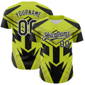 Custom Black White-Green Car Racing Formula Auto Motorsport Authentic Baseball Jersey