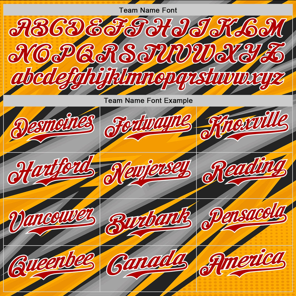 Custom Black Red White Yellow-Gray Car Racing Formula Auto Motorsport Authentic Baseball Jersey