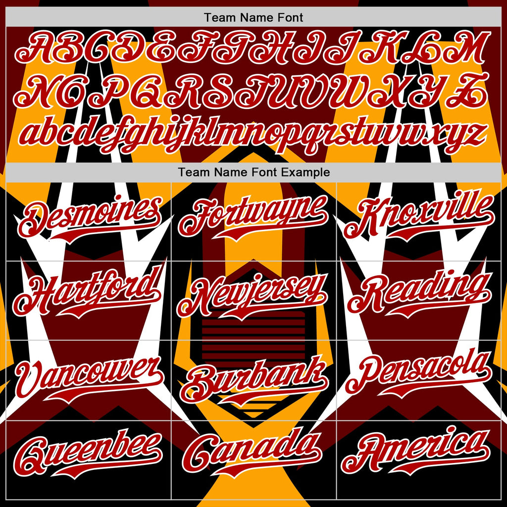 Custom Black Red White-Yellow Car Racing Formula Auto Motorsport Authentic Baseball Jersey