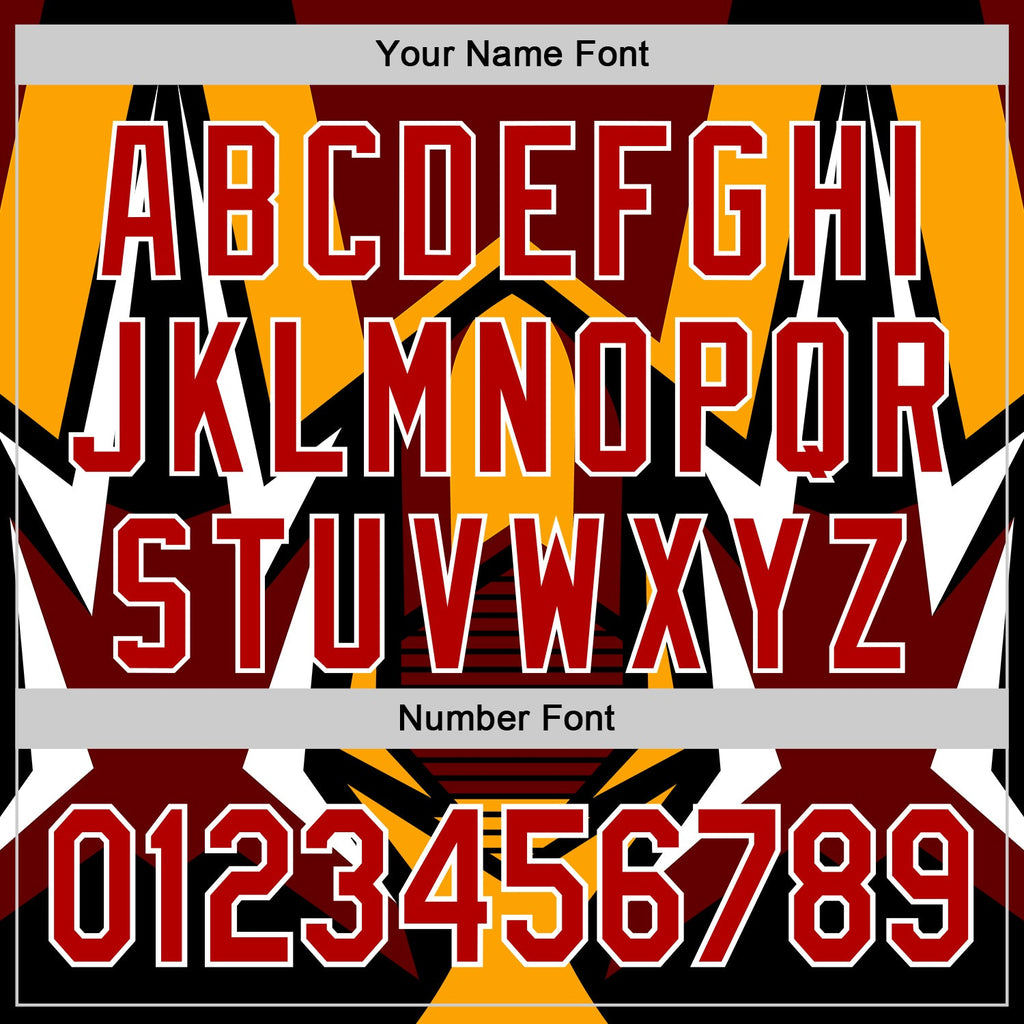 Custom Black Red White-Yellow Car Racing Formula Auto Motorsport Authentic Baseball Jersey