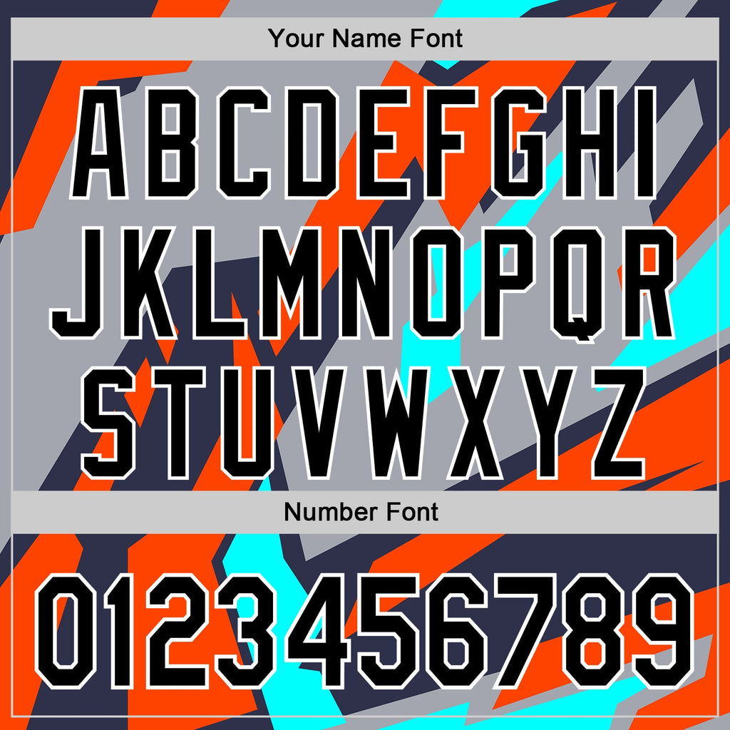 Custom Gray Black White Orange-Aqua Car Racing Formula Auto Motorsport Authentic Baseball Jersey