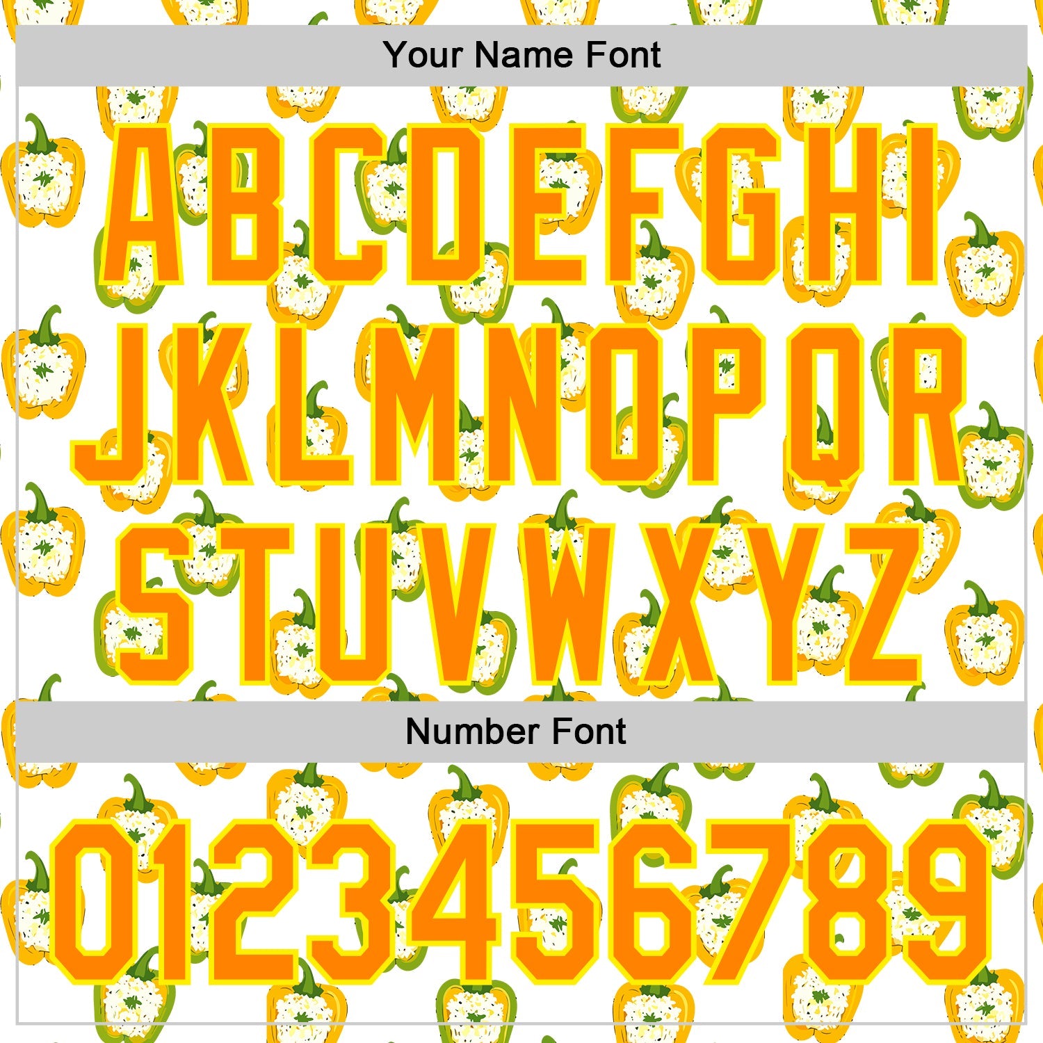 Custom White Bay Orange-Light Yellow Foodie Rice Stuffed Pepper Vegetable Authentic Baseball Jersey