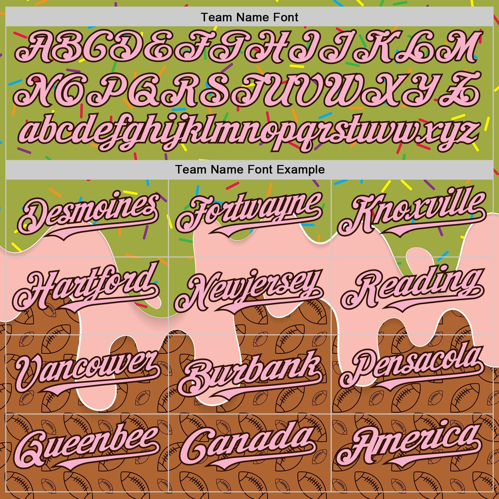 Custom Green Light Pink-Brown Foodie Dripping Ice Cream Authentic Baseball Jersey
