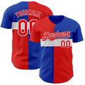 Custom Blue Fire Red-White Texas Flag City Edition Authentic Baseball Jersey
