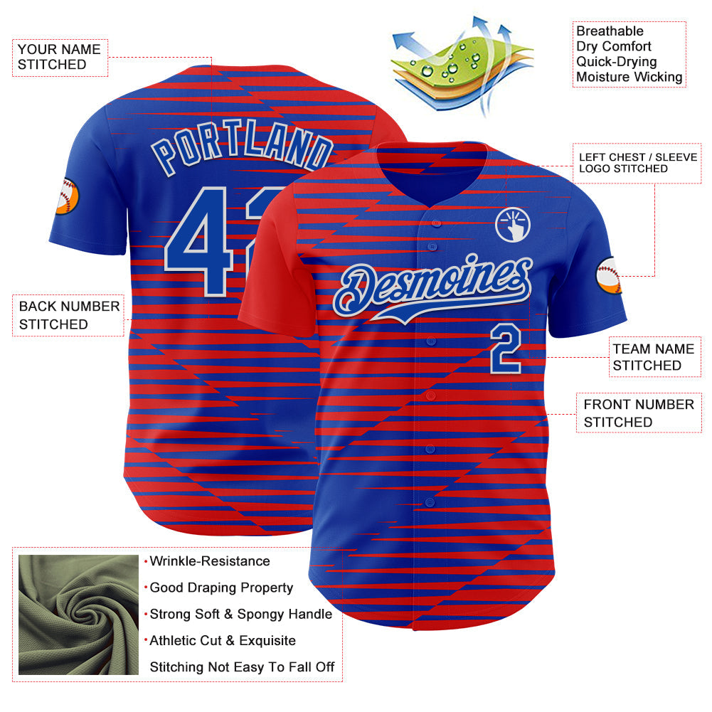 Custom Thunder Blue Red-White Texas Flag Stripe City Edition Authentic Baseball Jersey