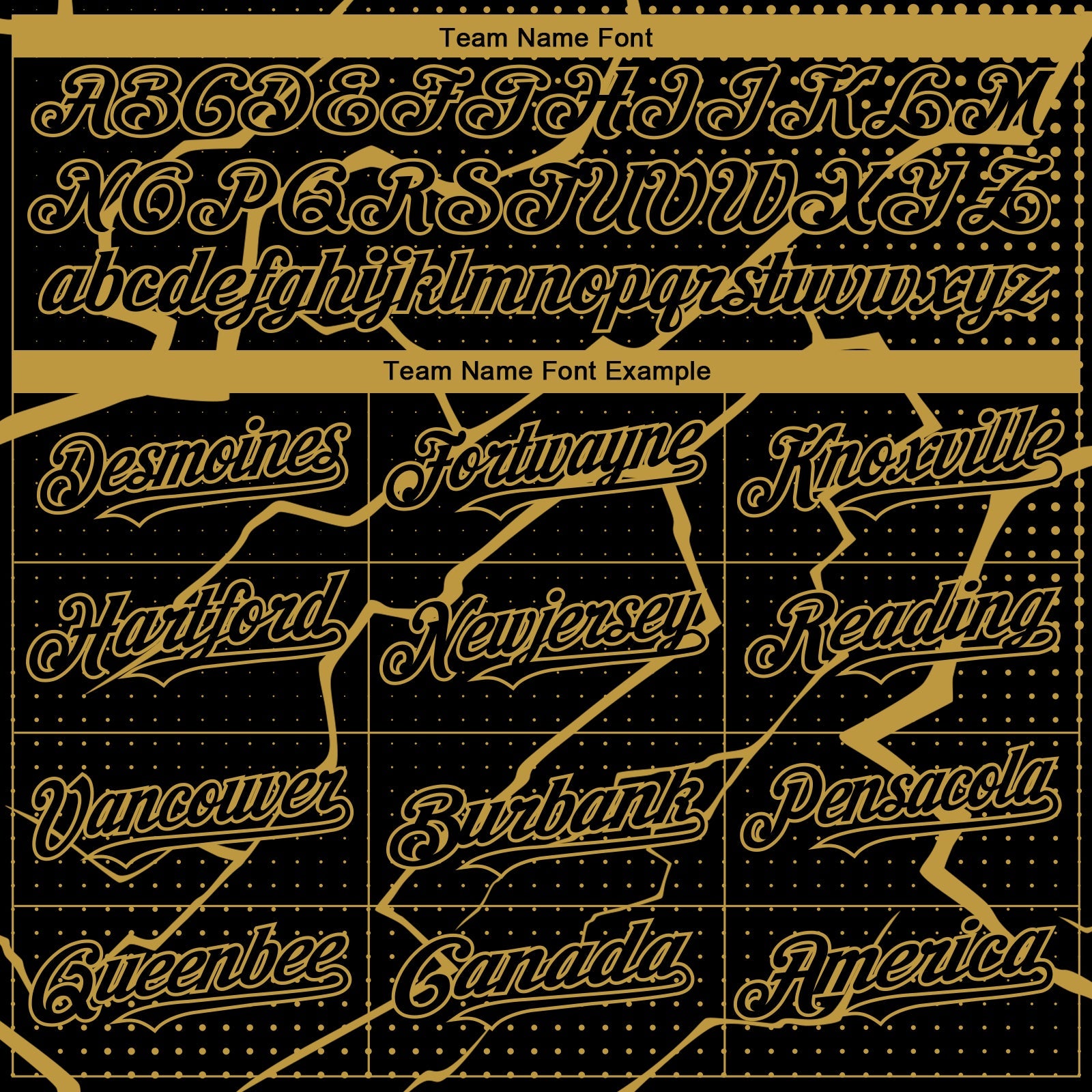 Custom Black Old Gold Lightning Polka Dot Authentic Baseball Jersey